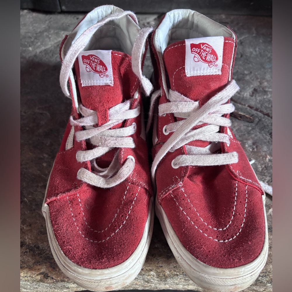 Vans Red SK8-Hi (Big Kids) sz7, Women’s 8 EU39